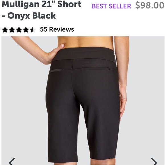 TAIL Mulligan pull on shorts in Onyx Black Size 6 EUC - Picture 2 of 16